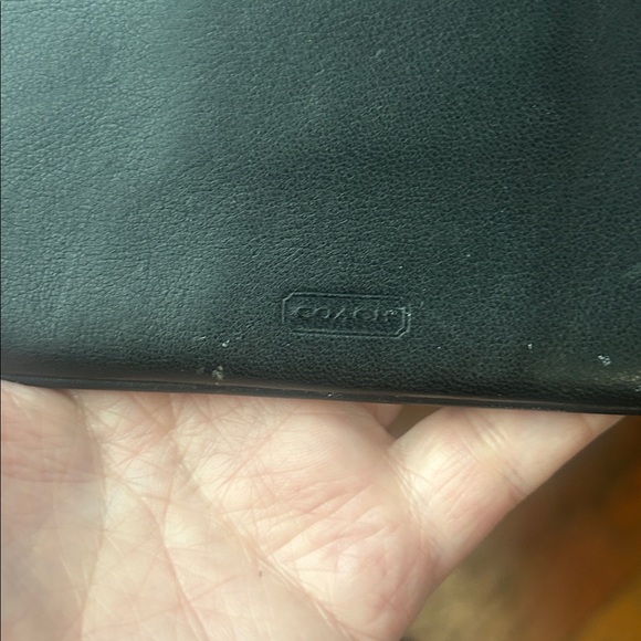 Coach Flat Black Leather Cosmetic Pouch - Picture 3 of 12